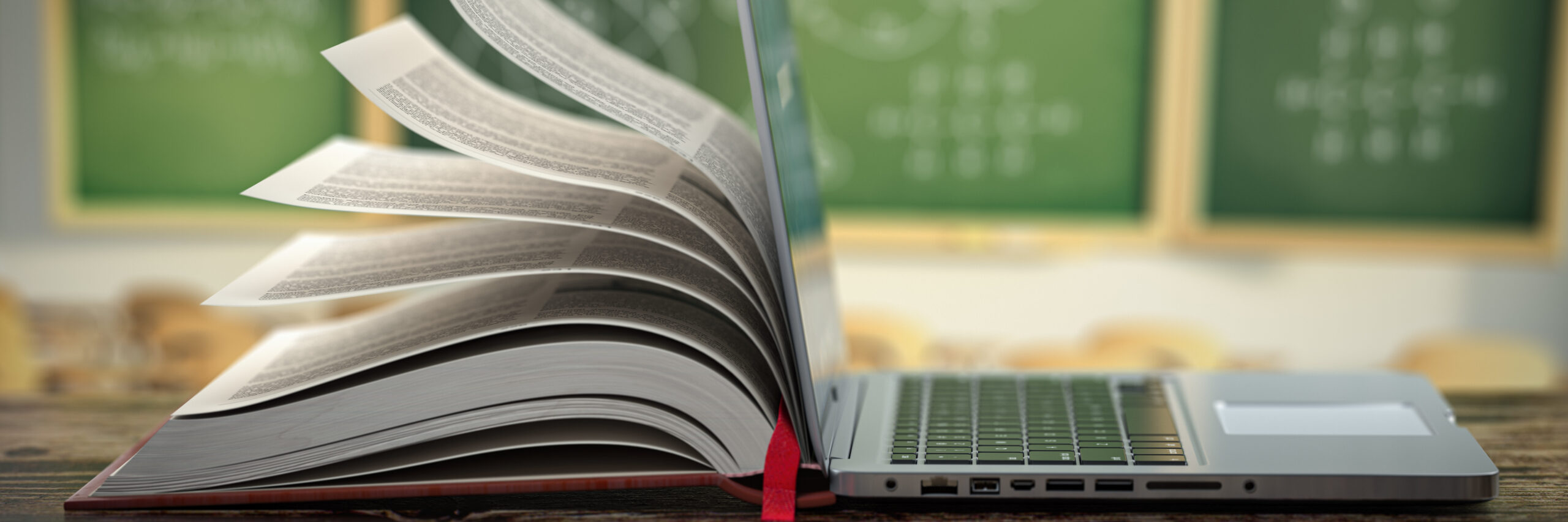 Notebook und Buch